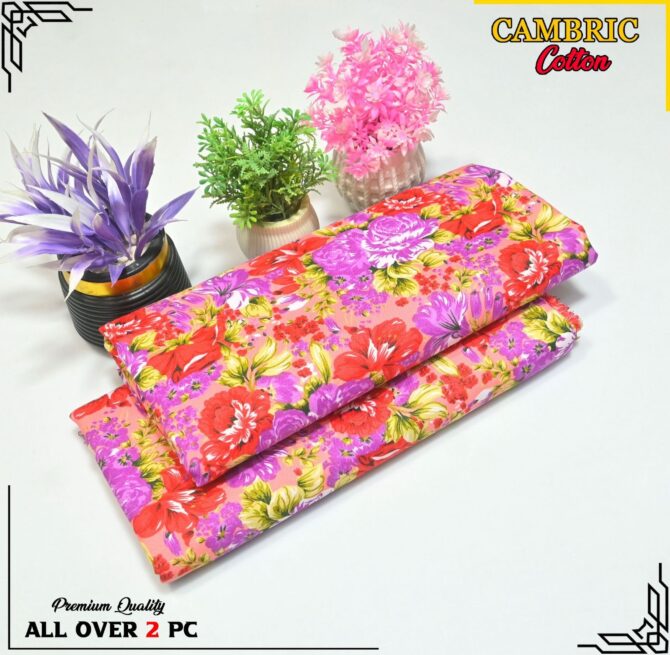 All Over Digital Printed Cambric Cotton-2PC
