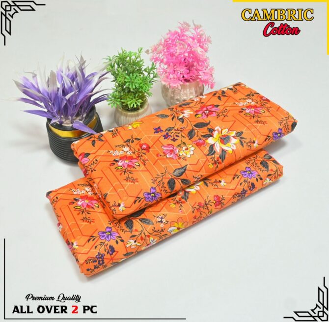 All Over Digital Printed Cambric Cotton-2PC