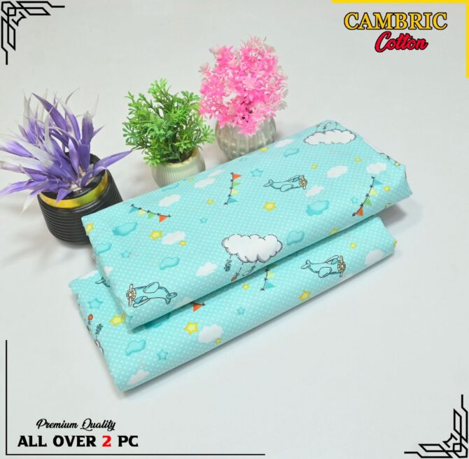 All Over Digital Printed Cambric Cotton-2PC