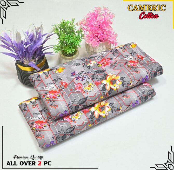 All Over Digital Printed Cambric Cotton-2PC