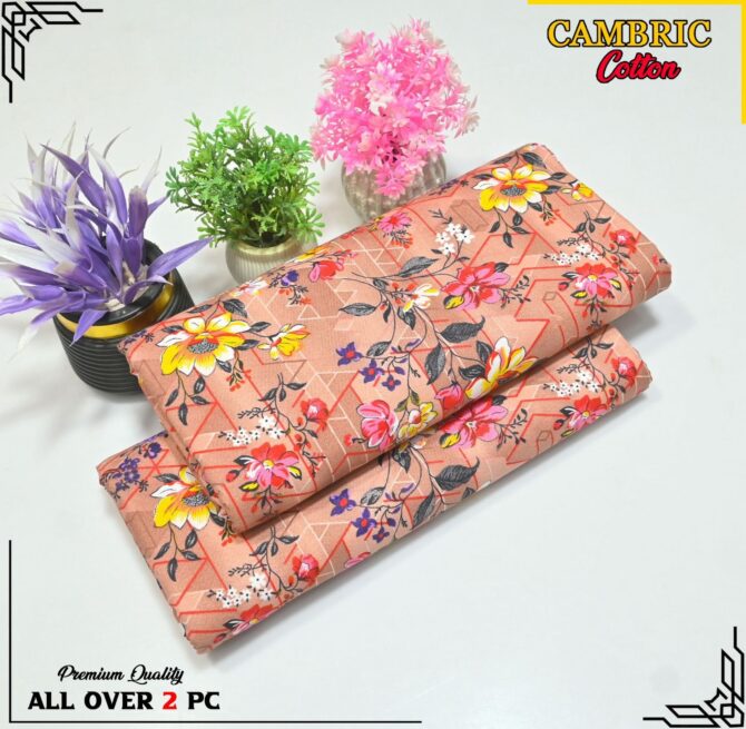All Over Digital Printed Cambric Cotton-2PC